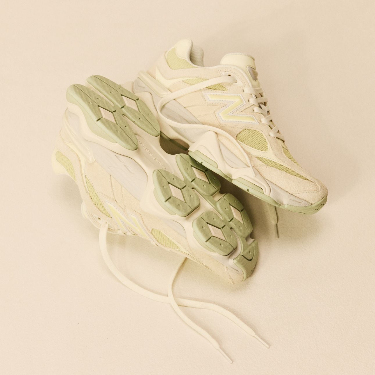 A pair of 9060 shoes in studio.